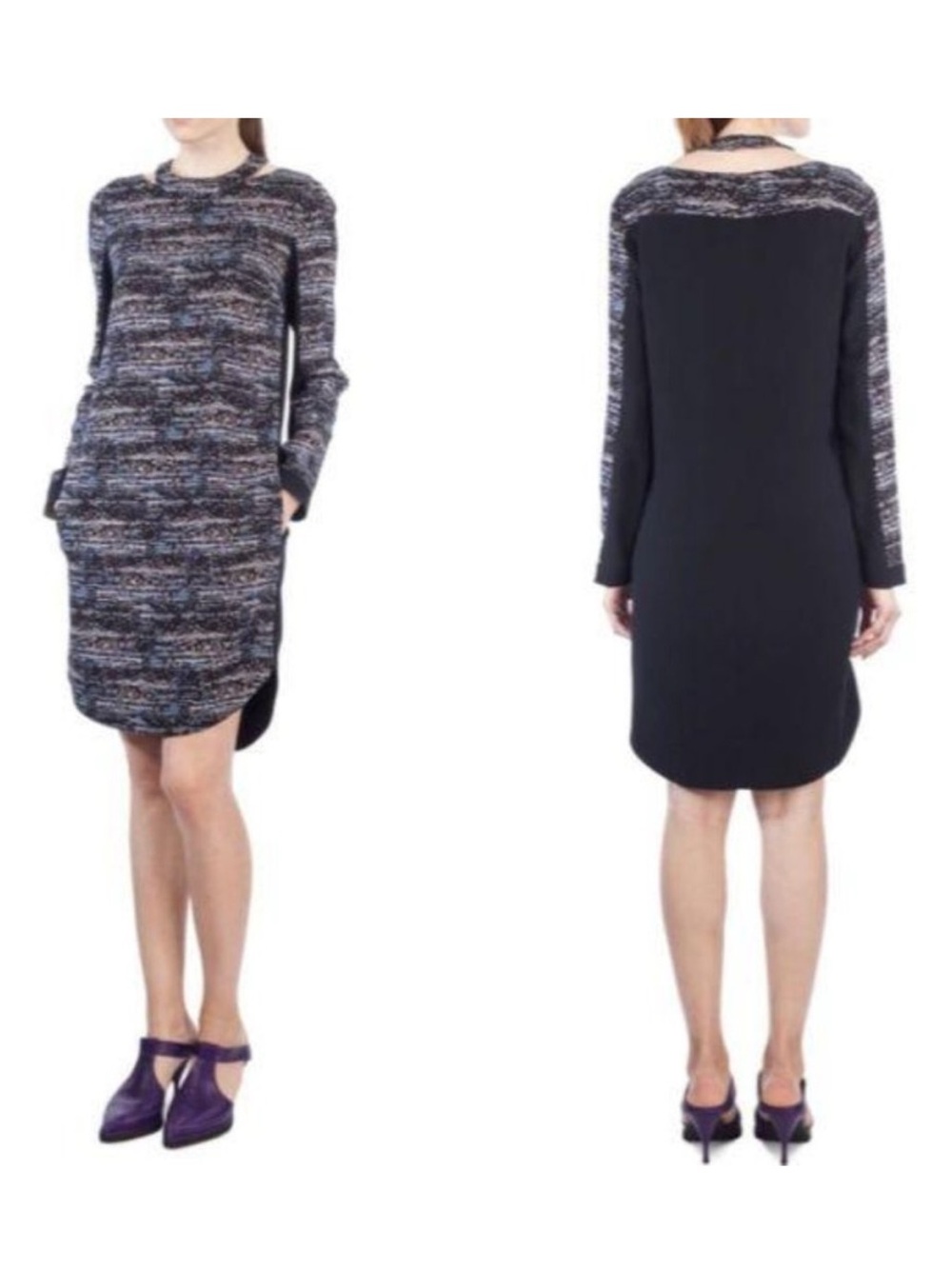 Akris Punto Mock Cut Out Neck Dress - 8